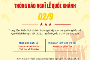 THÔNG BÁO NGHỈ LỄ QUỐC KHÁNH 02/9/2024